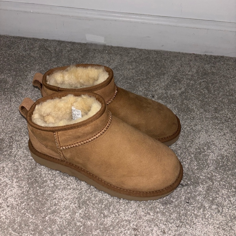 UGG Brown Shearling-Lined Boots